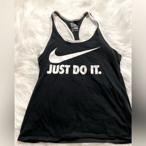 Black NIKE BRAND DRI-FIT workout tank. Halter tank. Size M.